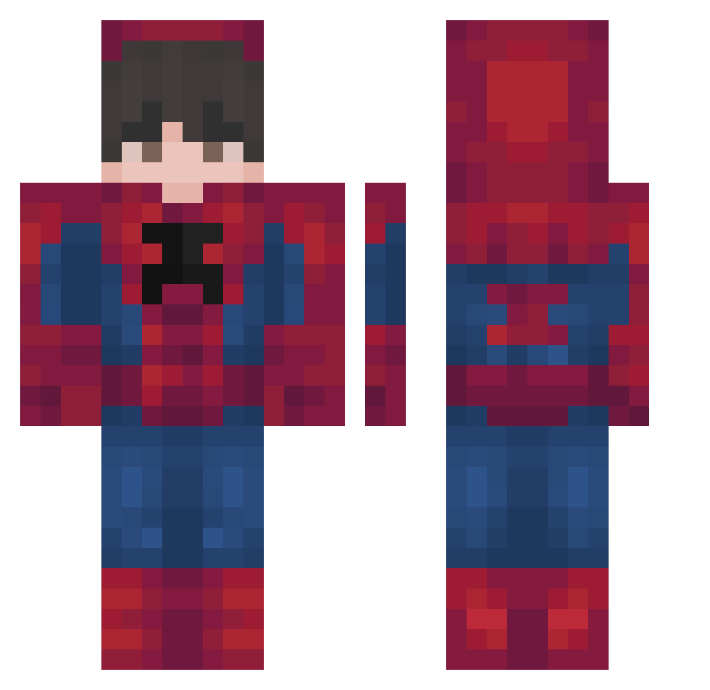 SKI_PR0 Minecraft skin, front and back view