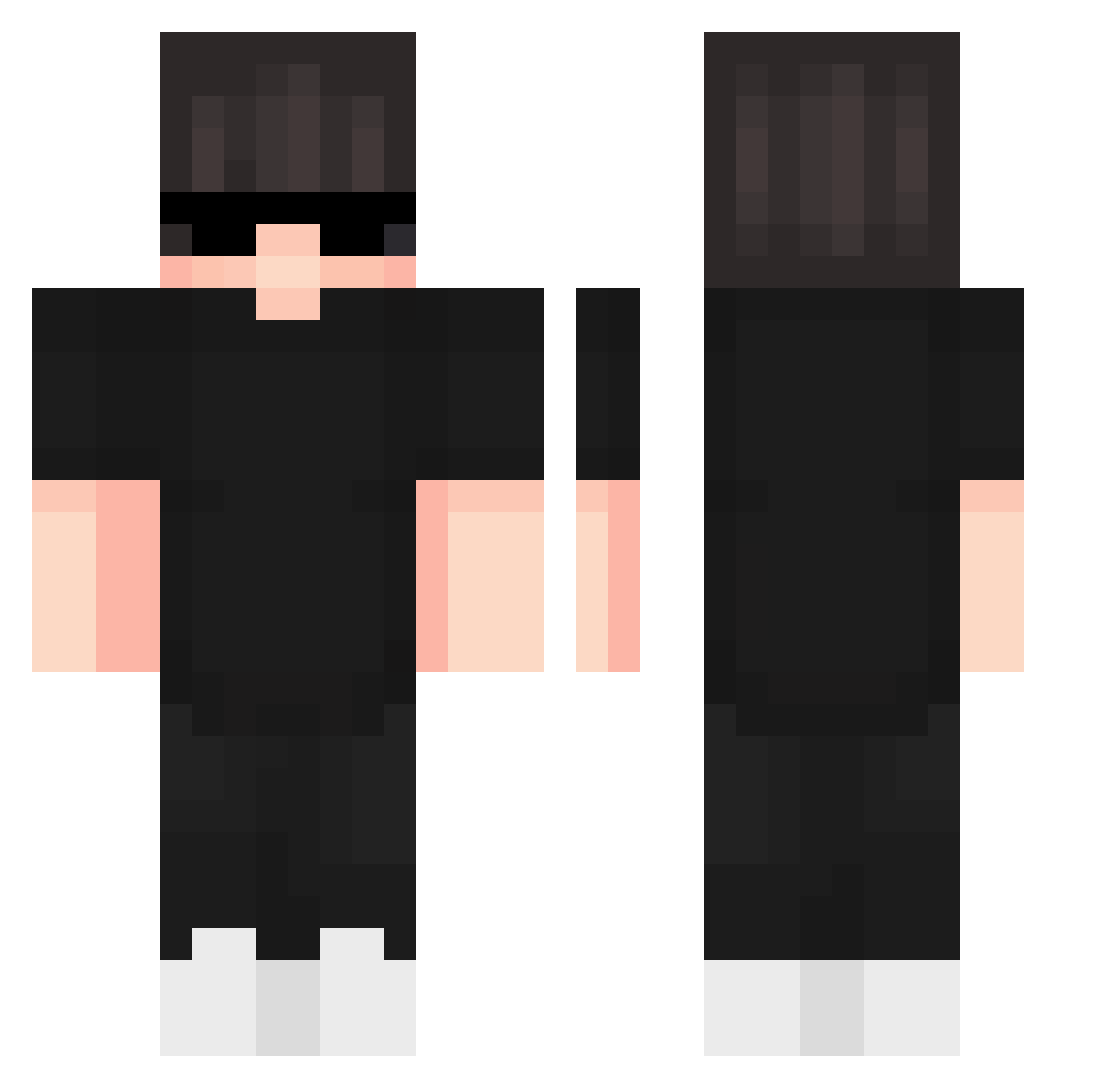Xitexsz Minecraft skin, front and back view