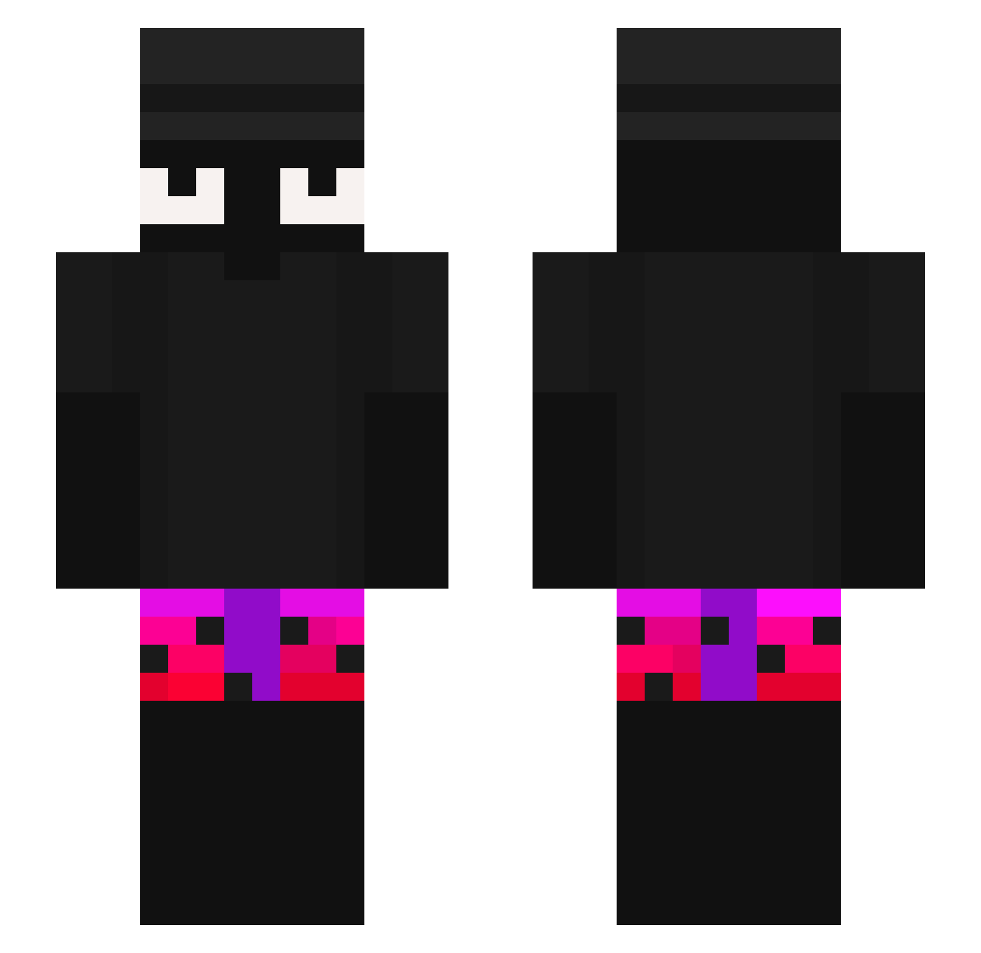 OSeuMano7 Minecraft skin, front and back view