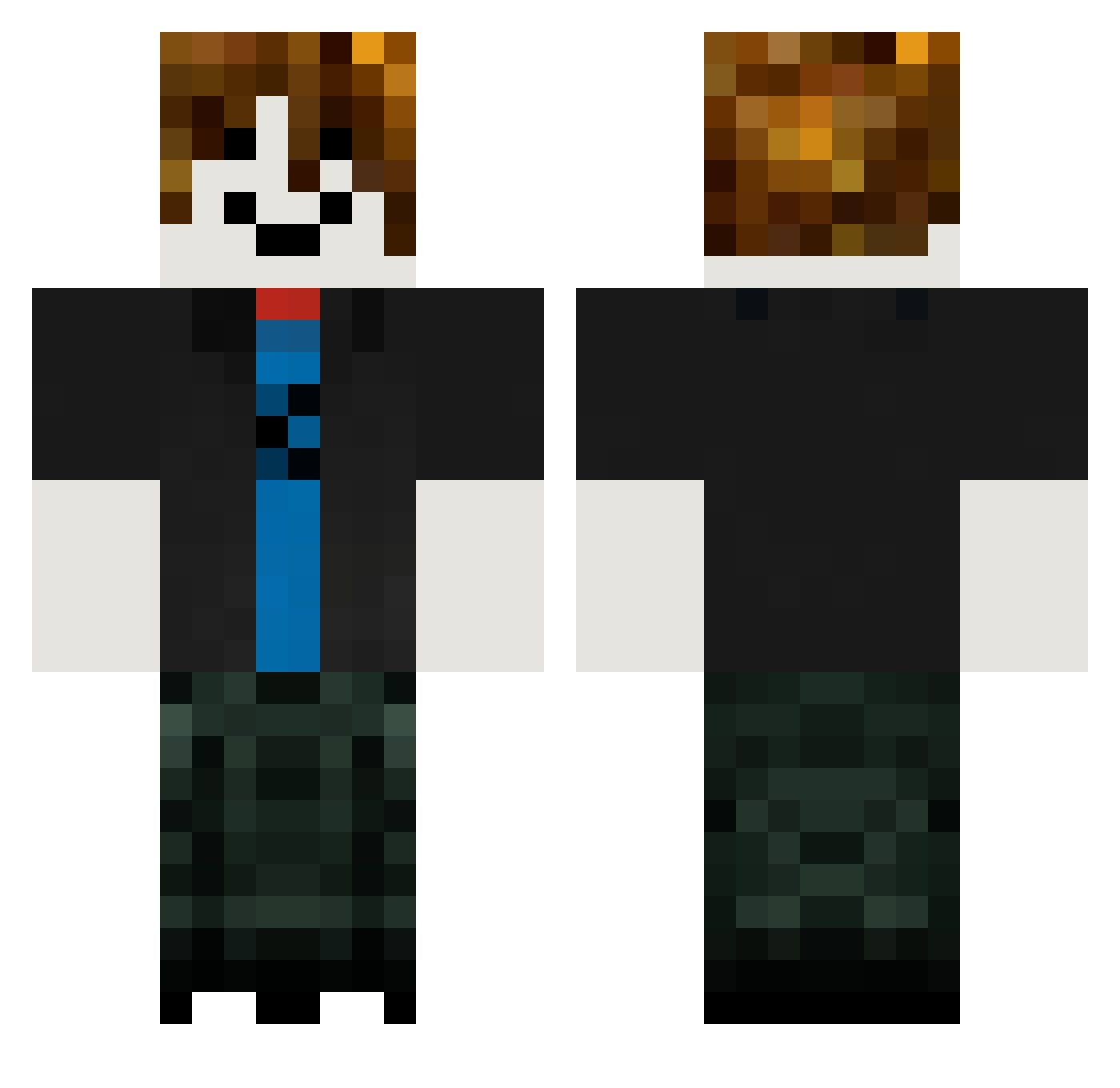HensoCuack Minecraft skin, front and back view