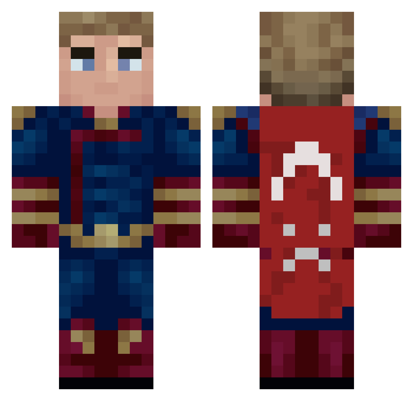Yandan_s1ken123 Minecraft skin, front and back view