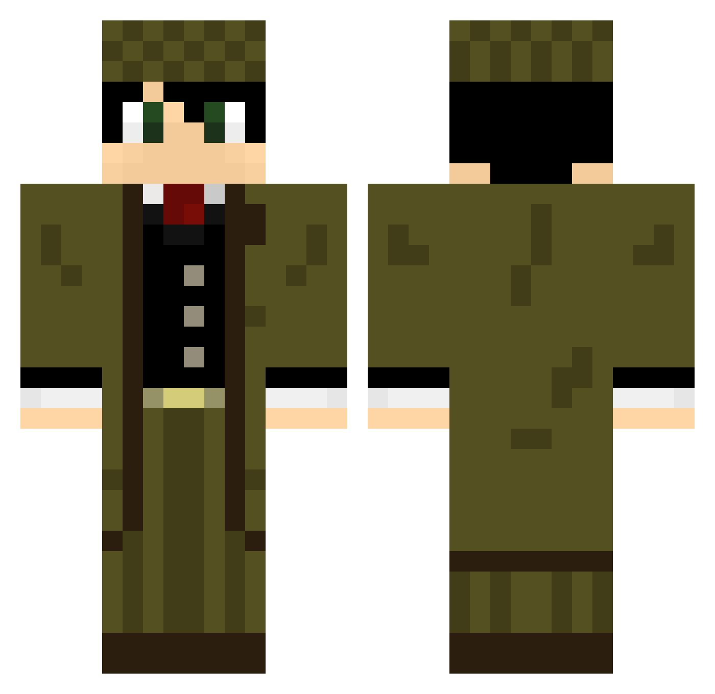 Charlock Minecraft skin, front and back view