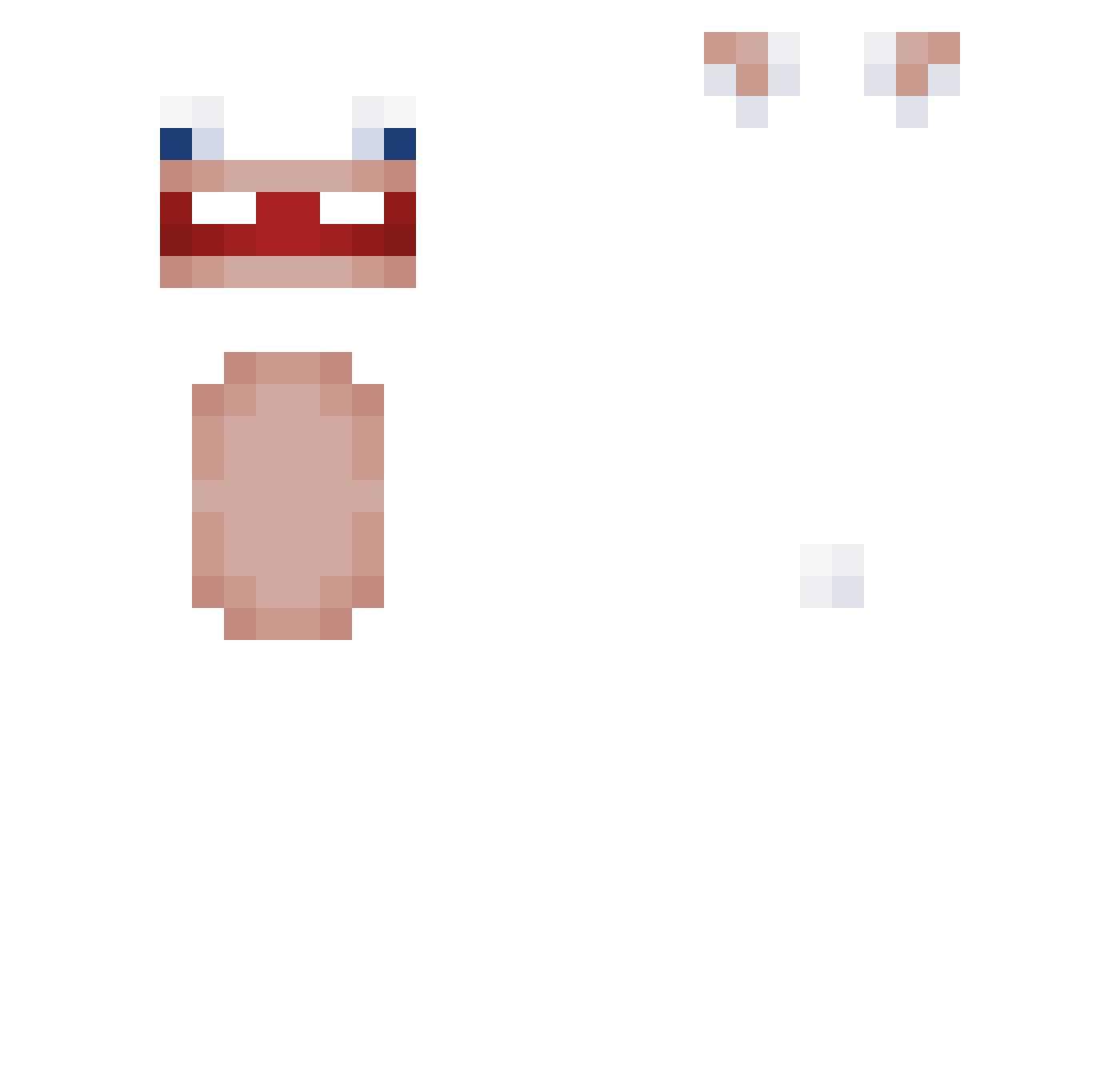 Pyrolulu Minecraft skin, front and back view