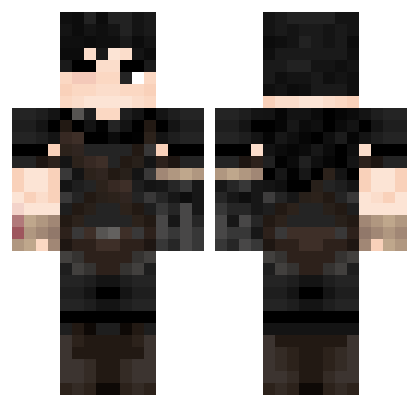 cammellosbu Minecraft skin, front and back view