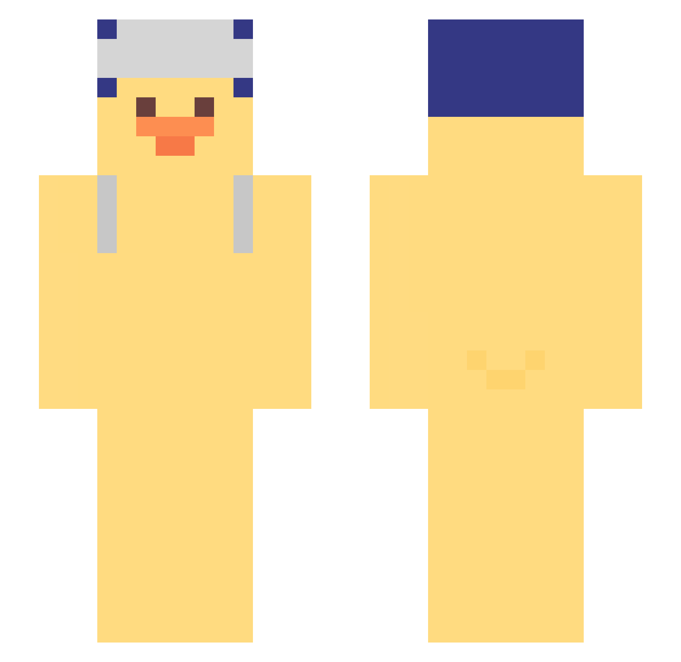 SzemeLife Minecraft skin, front and back view