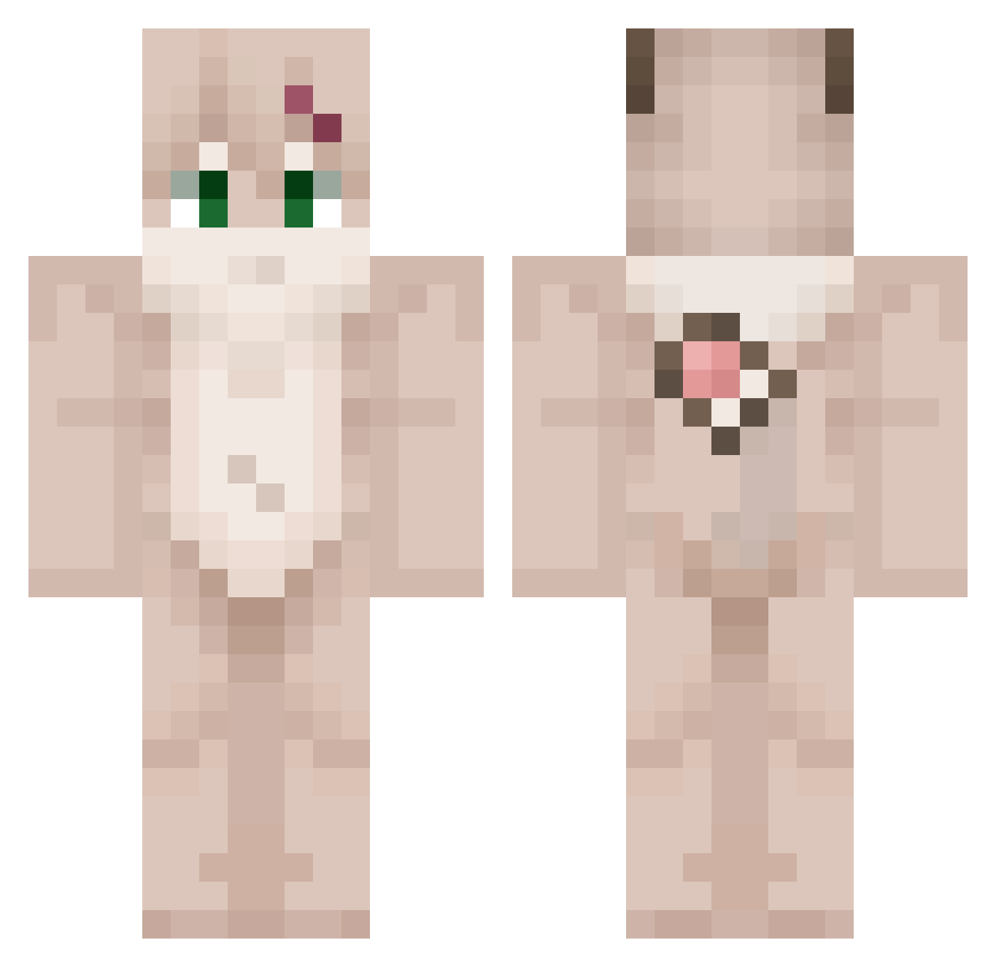 Spowk123 Minecraft skin, front and back view
