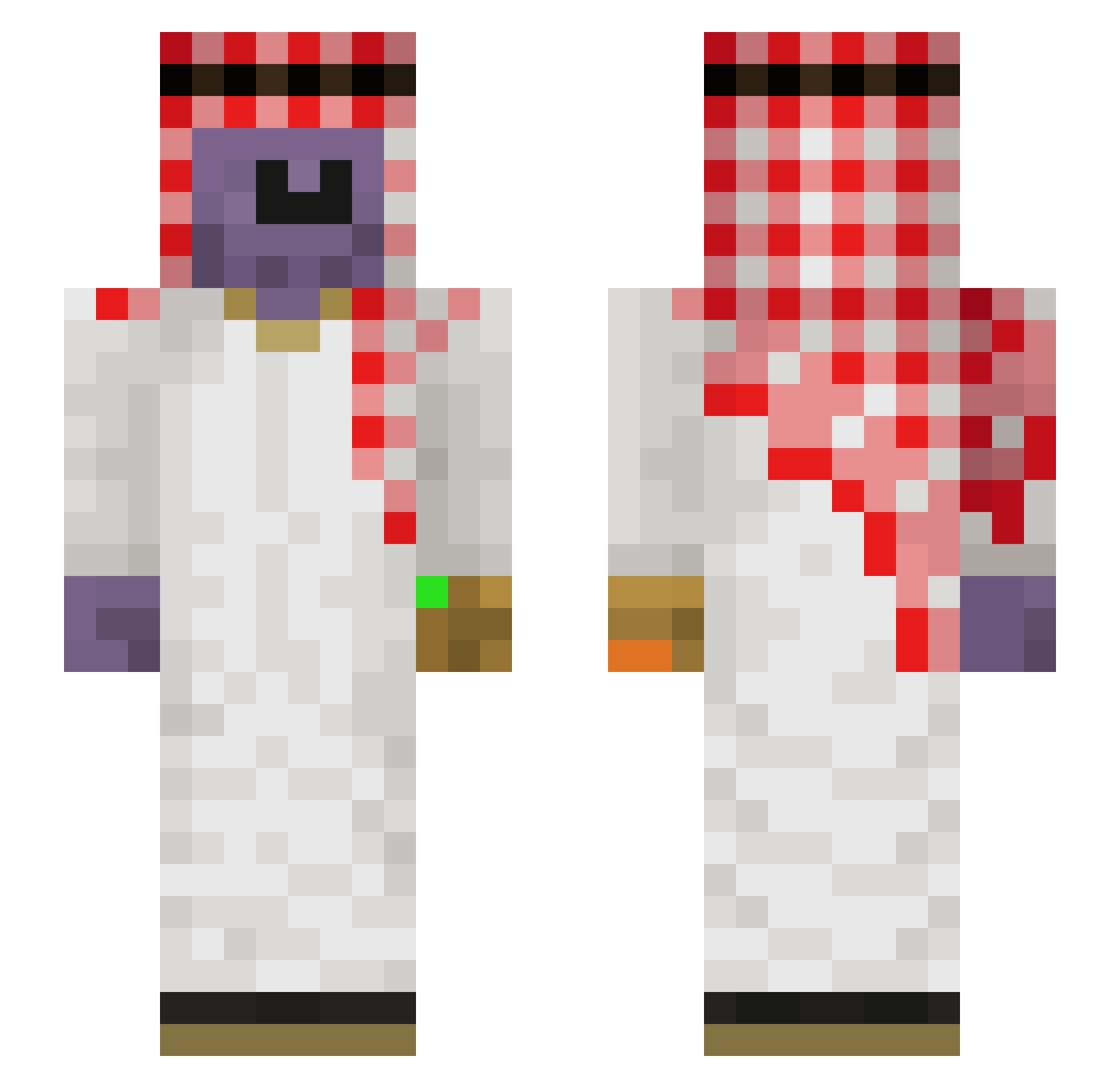 Eajnsrinao Minecraft skin, front and back view