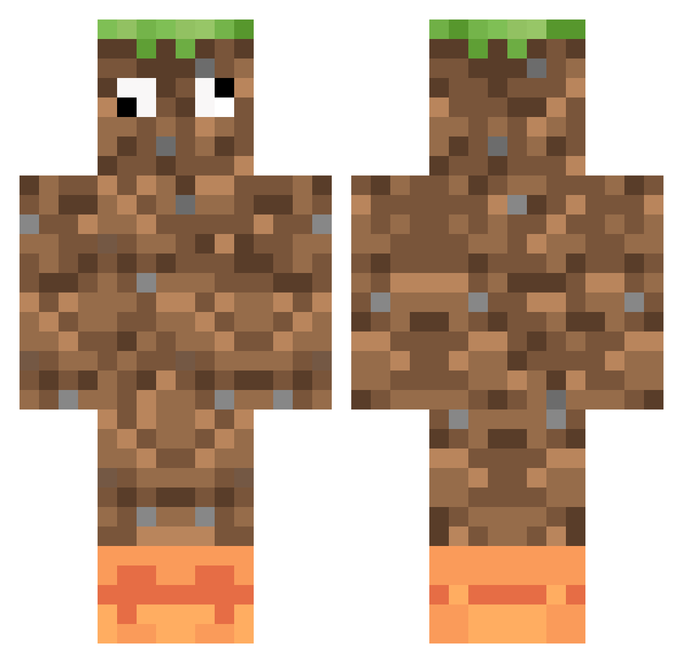 Coolj0y Minecraft skin, front and back view