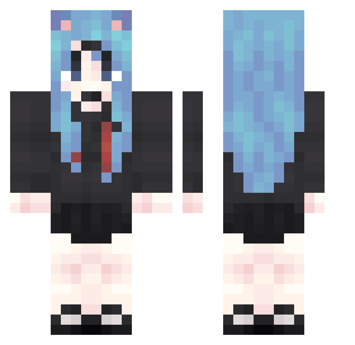 Zhp584 Minecraft skin, front and back view
