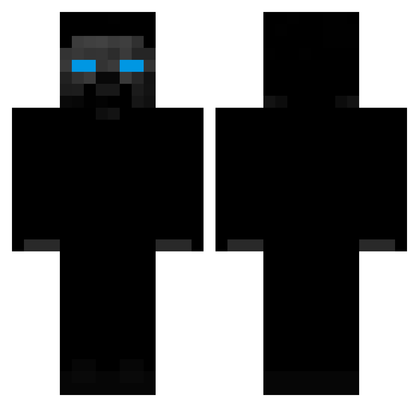 Shambsss Minecraft skin, front and back view