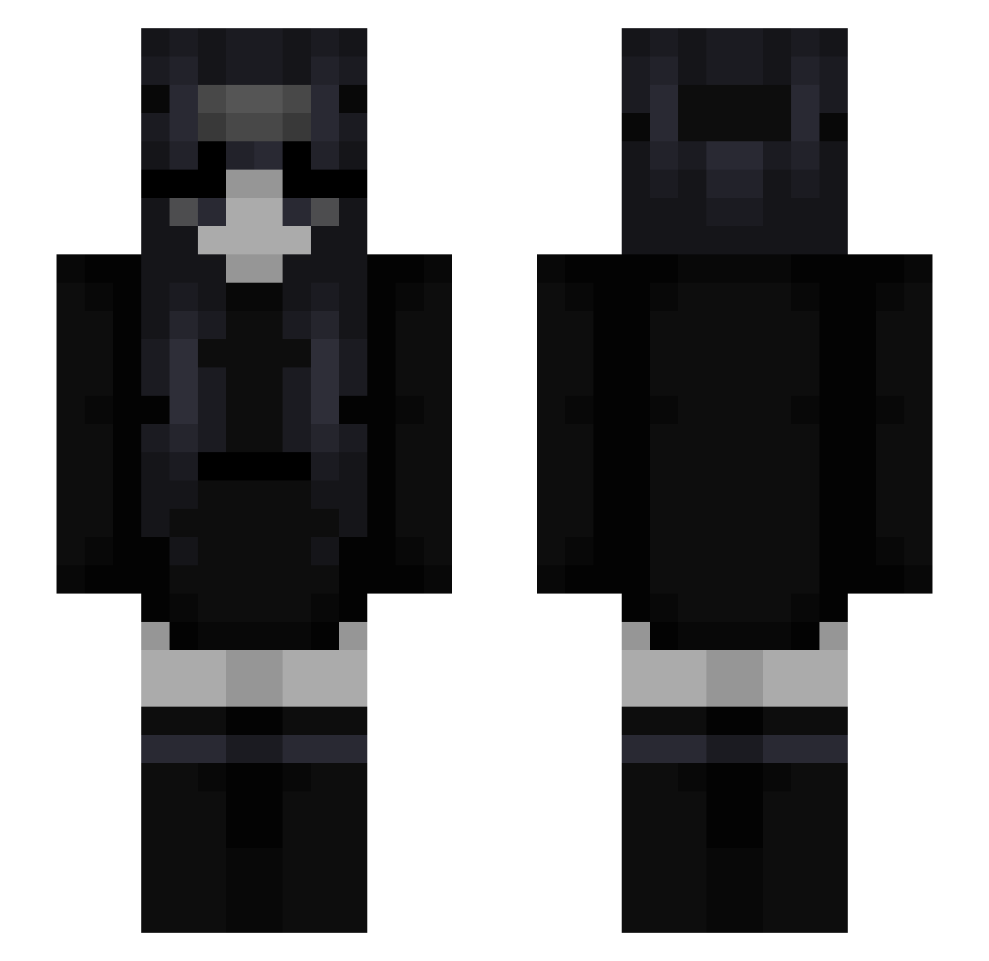 Muichiro999 Minecraft skin, front and back view