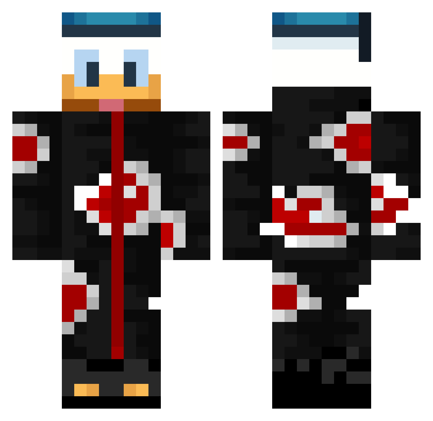 _yJauum Minecraft skin, front and back view