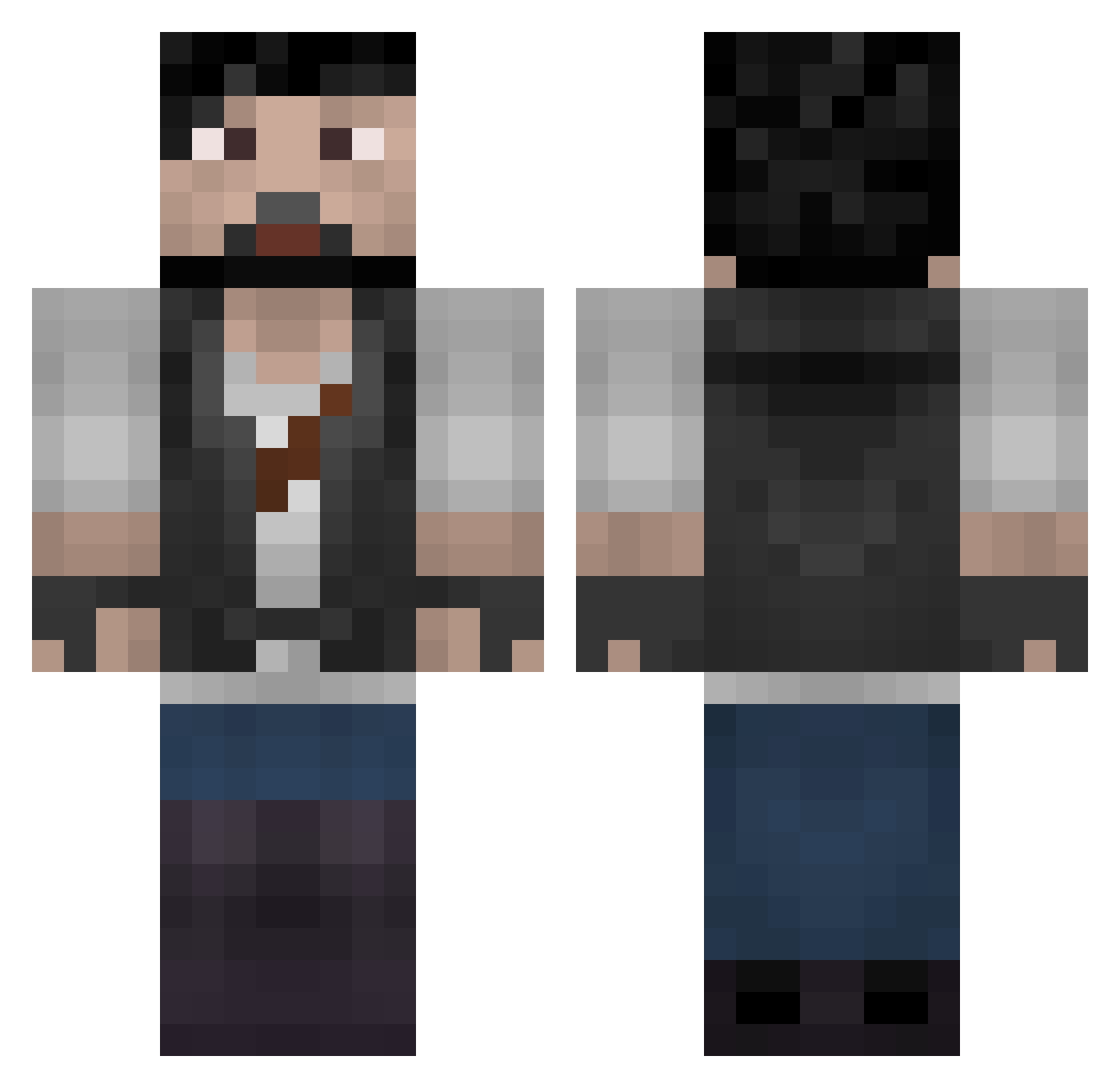 darst Minecraft skin, front and back view