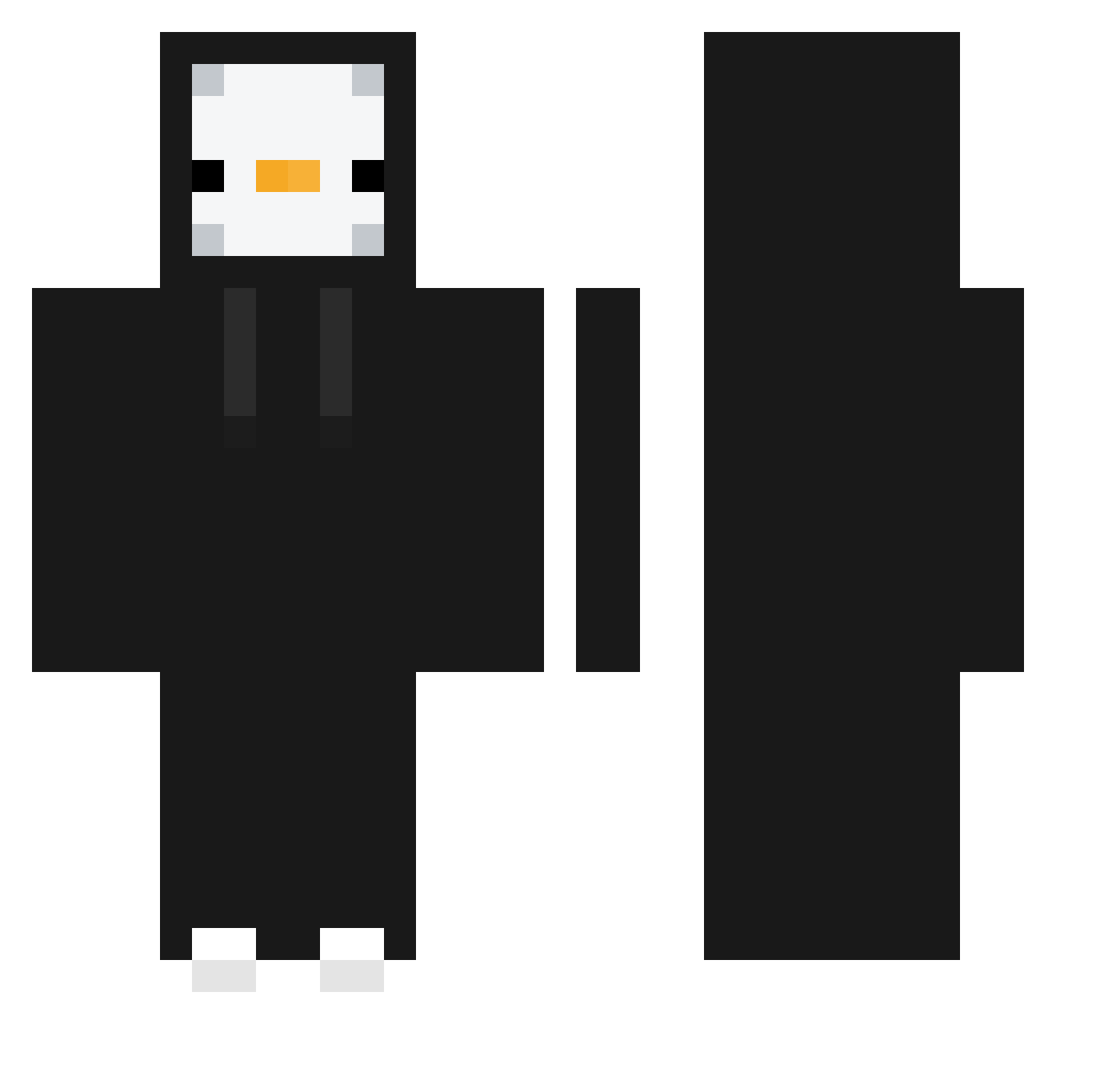 CHOCOLADJE Minecraft skin, front and back view