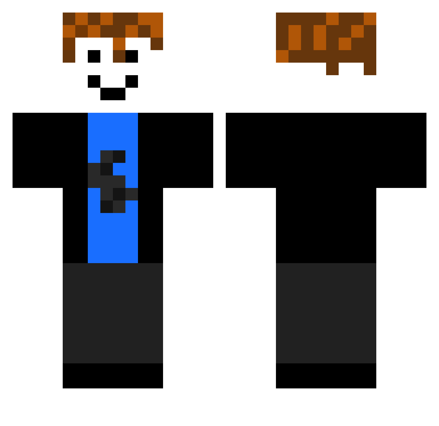 YoloConvict Minecraft skin, front and back view