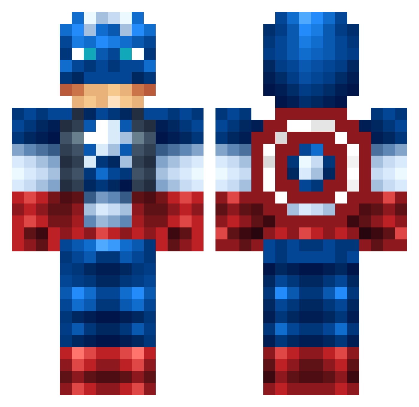 QuIM_08 Minecraft skin, front and back view