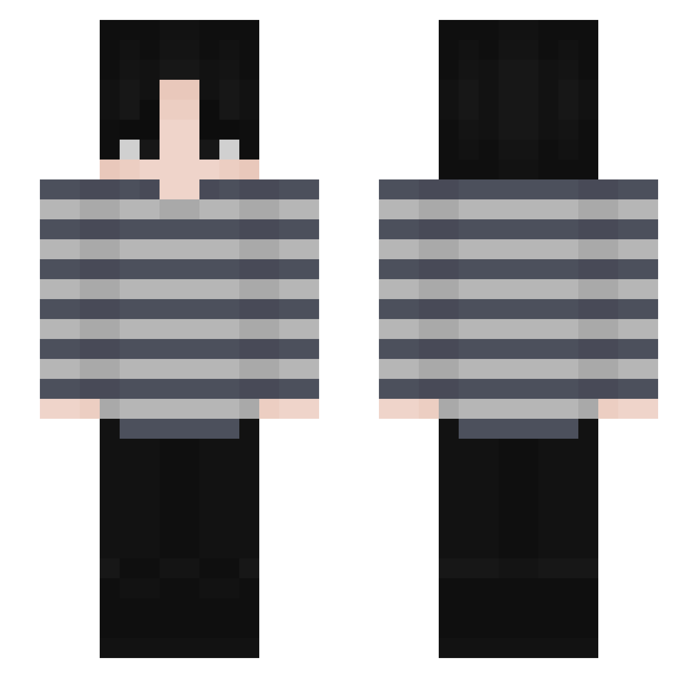 Tasee Minecraft skin, front and back view