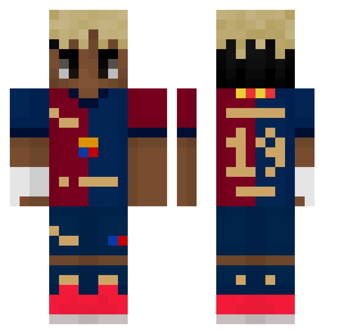 CuoCul0 Minecraft skin, front and back view