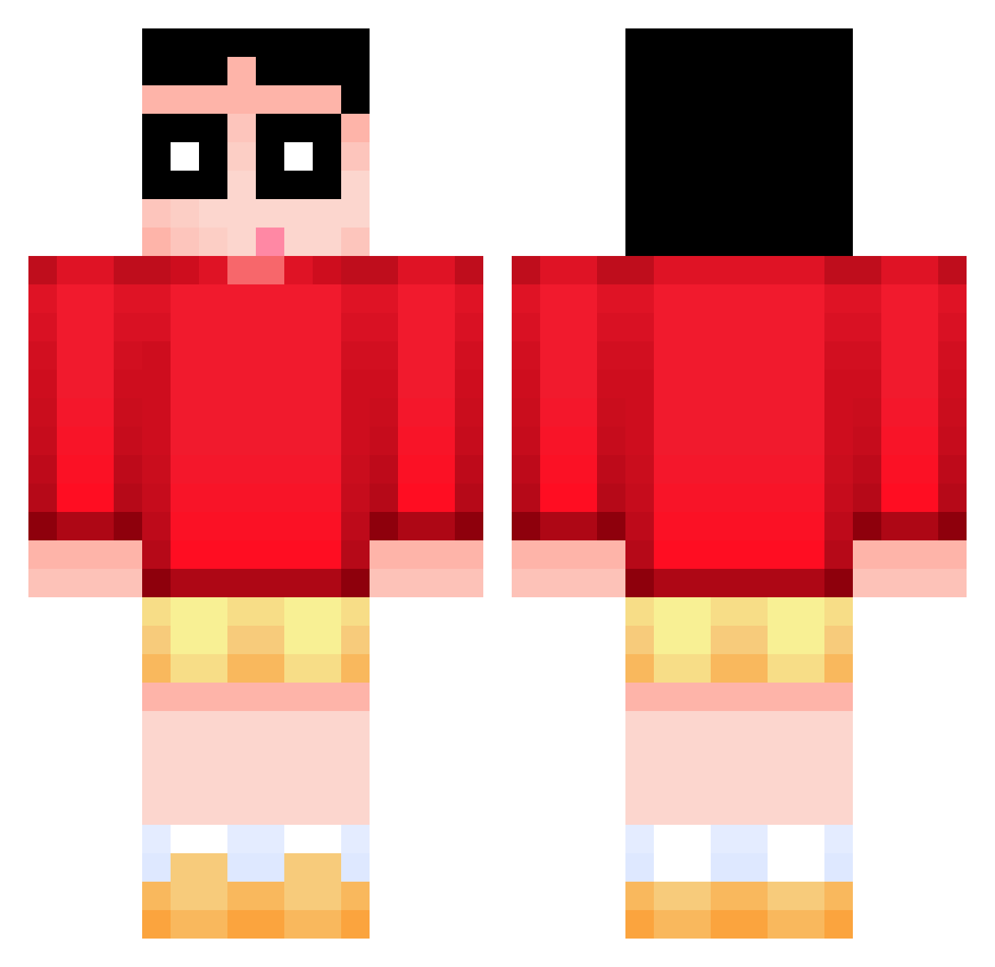 tenacity1111 Minecraft skin, front and back view