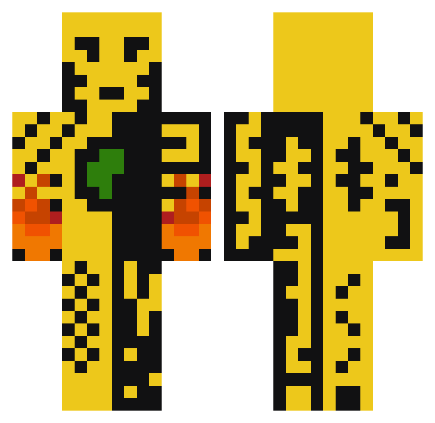 VolopaZ Minecraft skin, front and back view