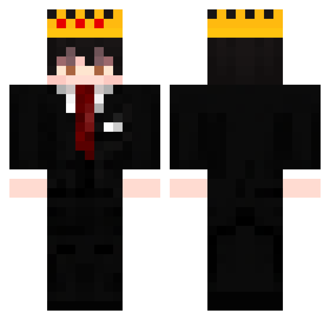 ThisIsBooming Minecraft skin, front and back view