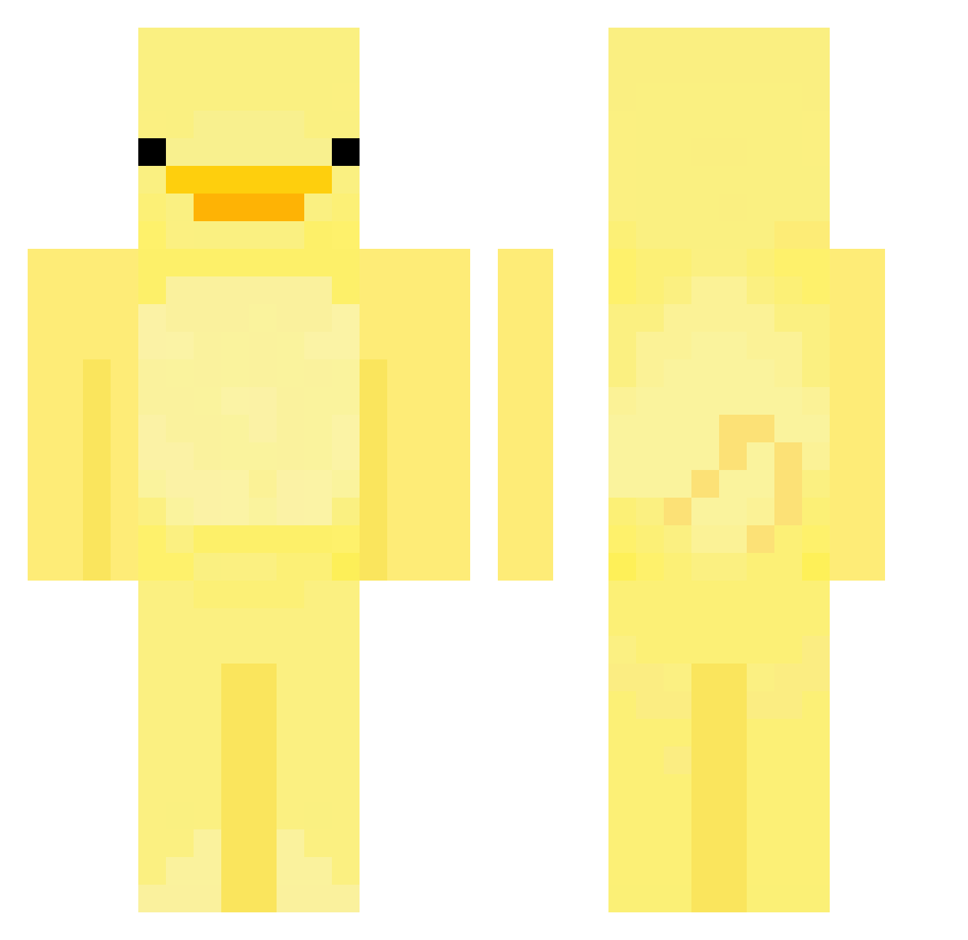 vSwiggy Minecraft skin, front and back view