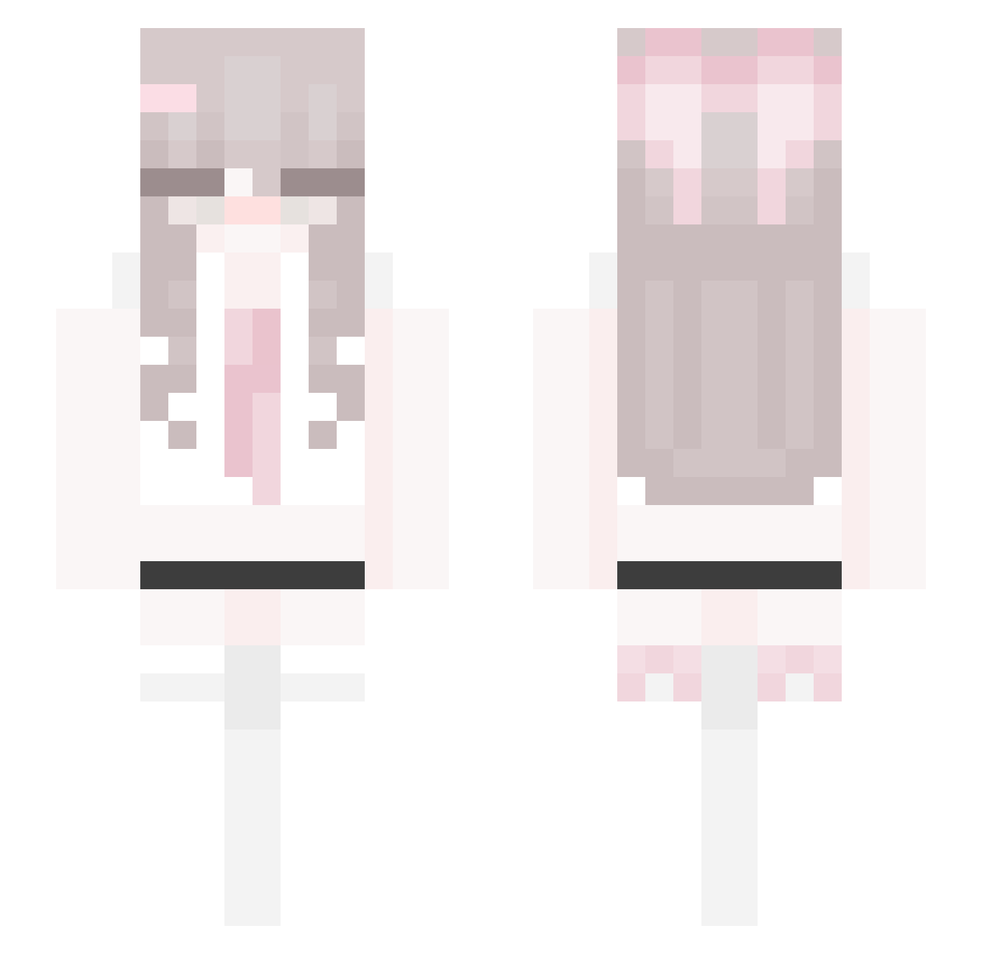6spidr Minecraft skin, front and back view