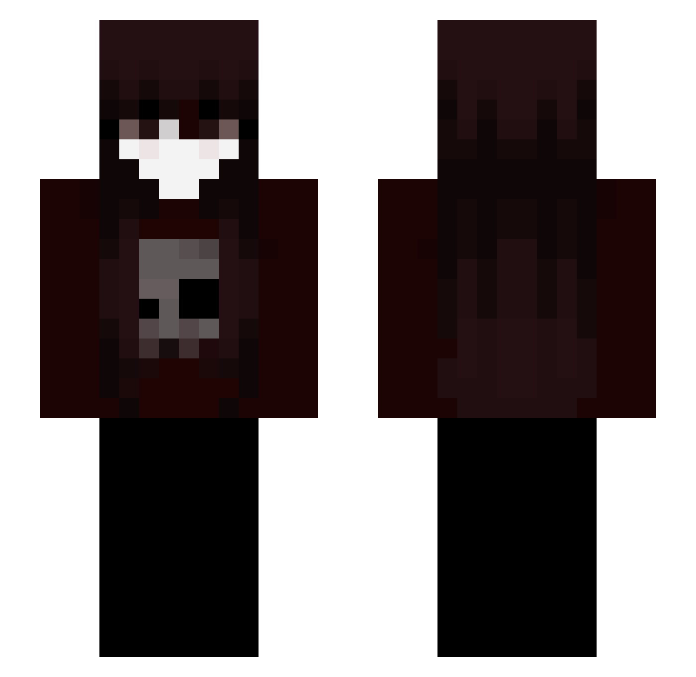 Yassmine Minecraft skin, front and back view