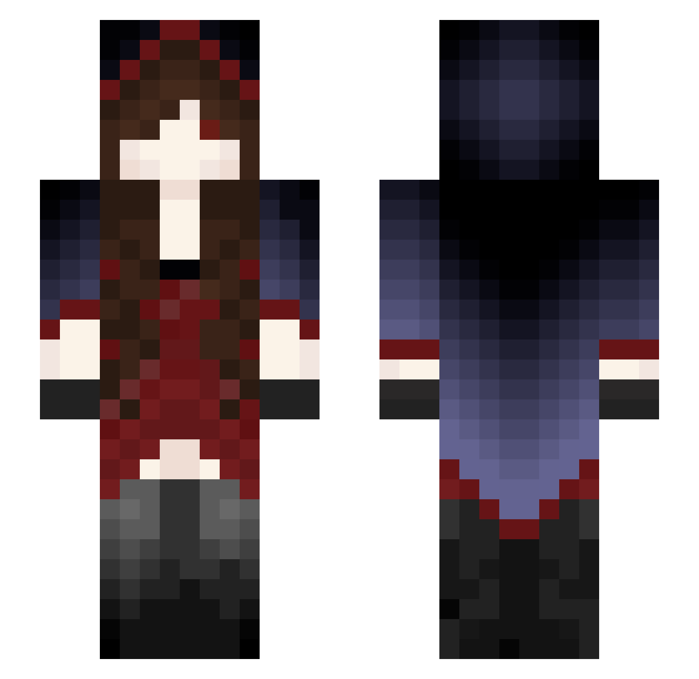 makarovkas Minecraft skin, front and back view