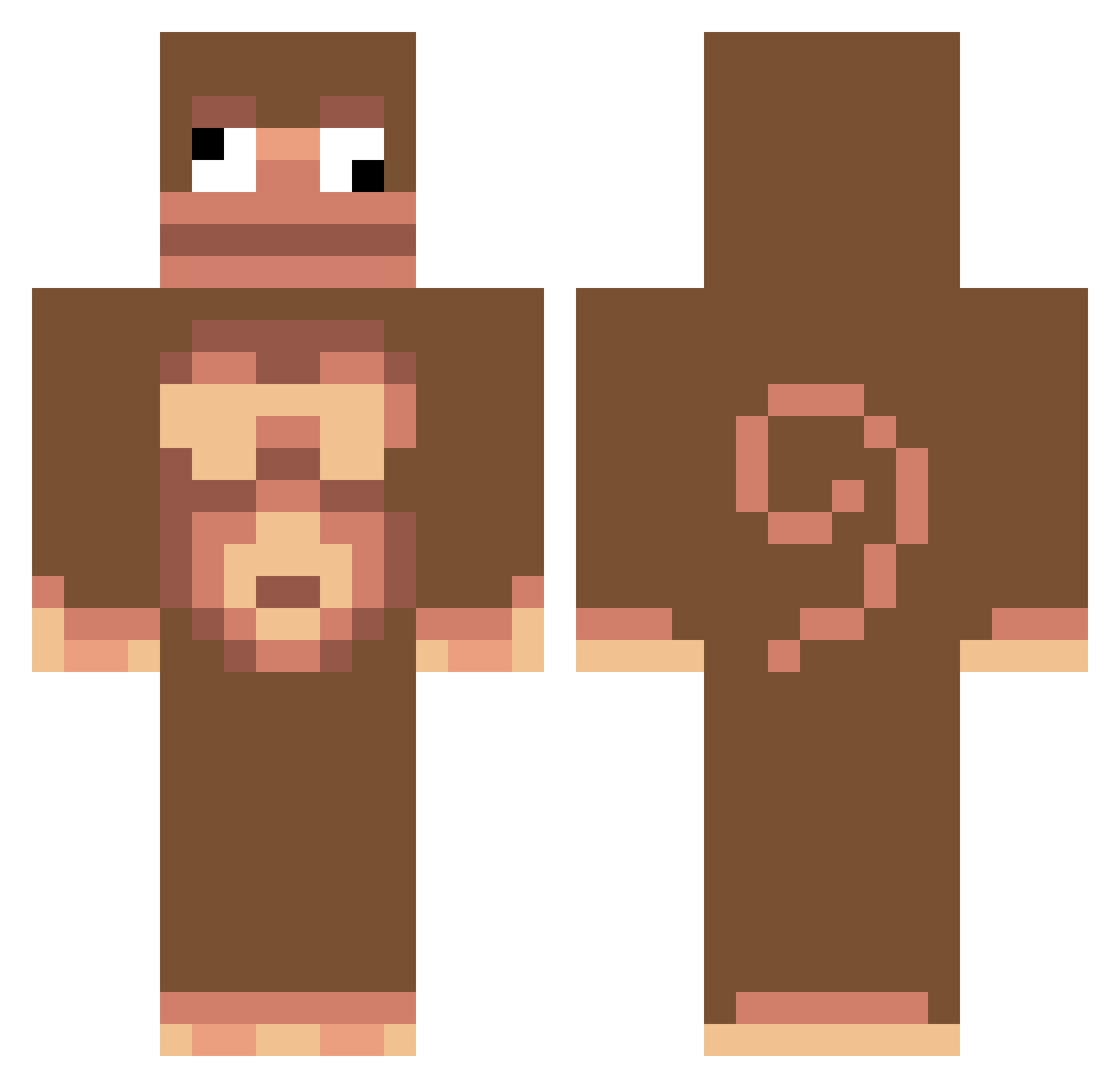 aly1002 Minecraft skin, front and back view