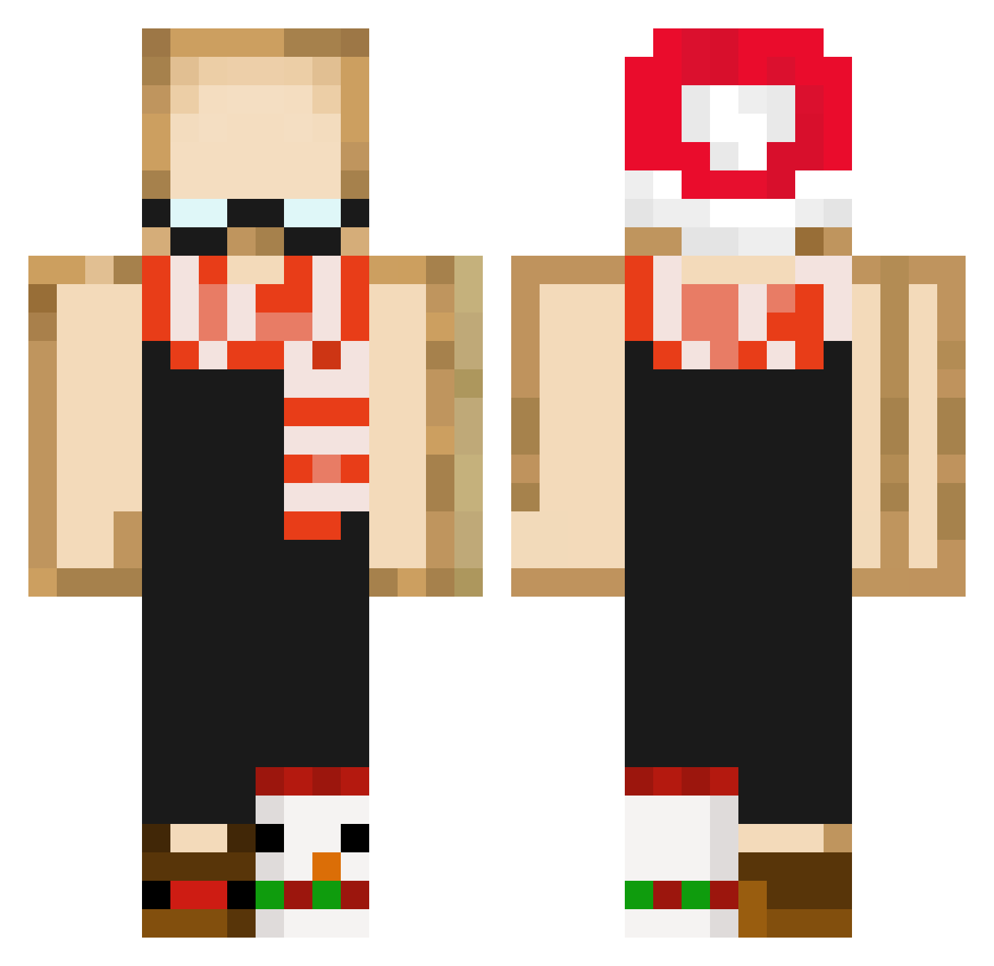 Manollo06 Minecraft skin, front and back view