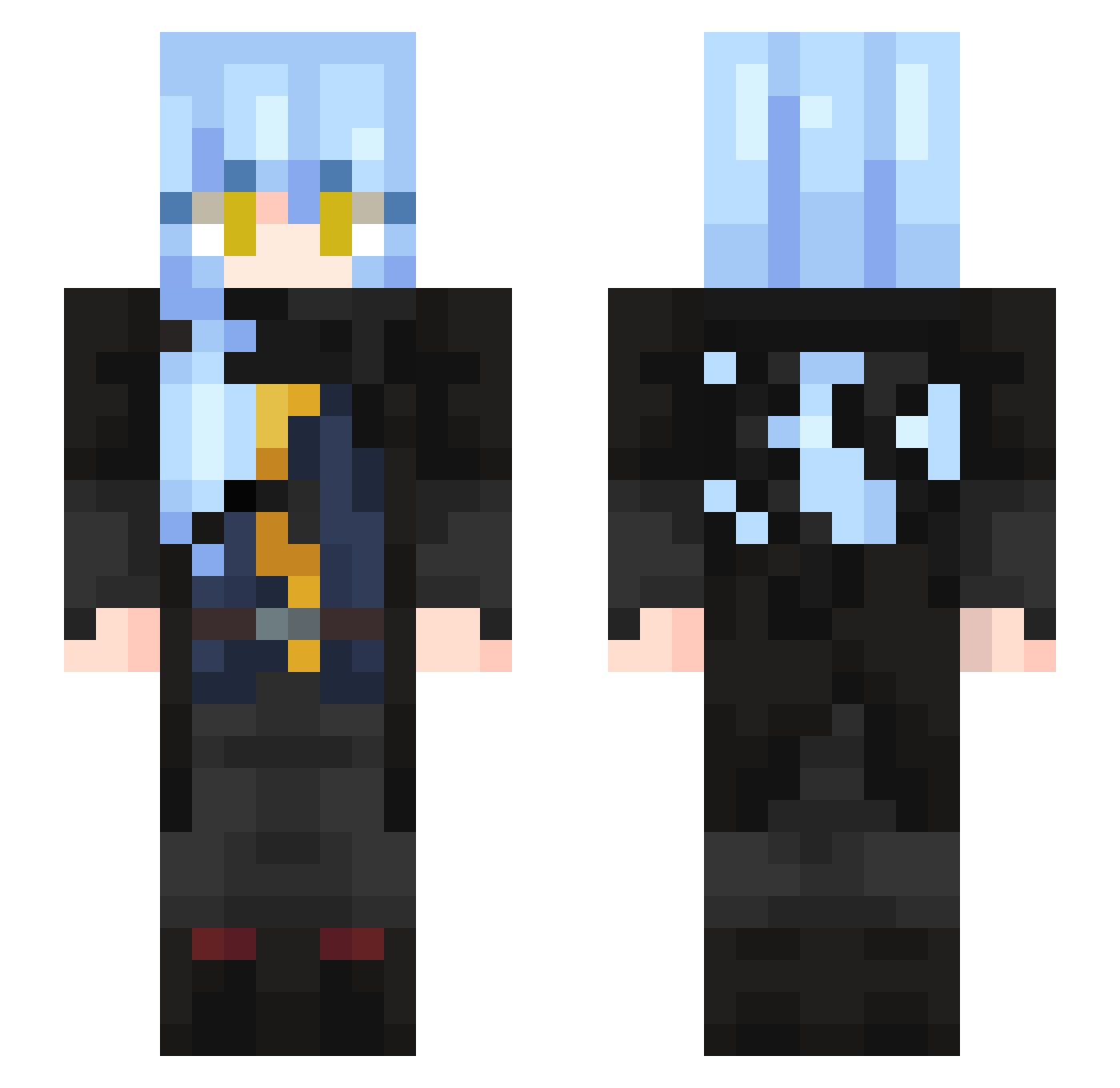 bigwaz21 Minecraft skin, front and back view