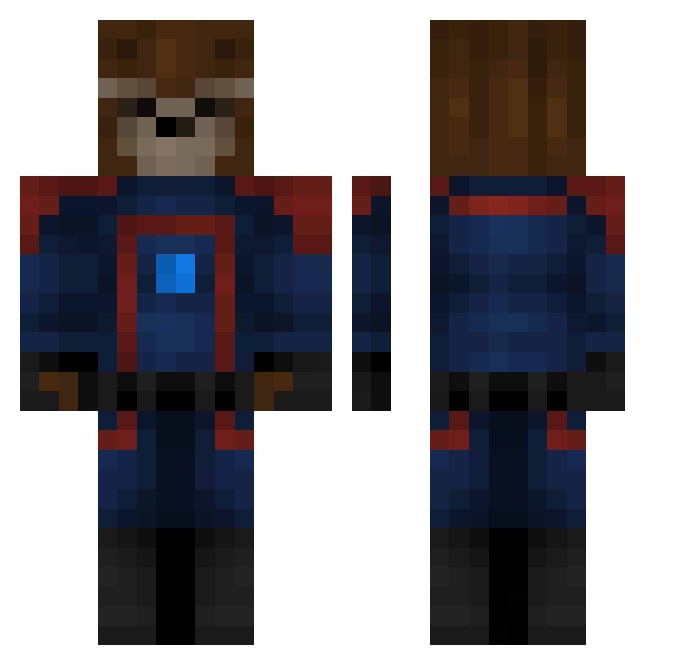 SirMoreira_ Minecraft skin, front and back view