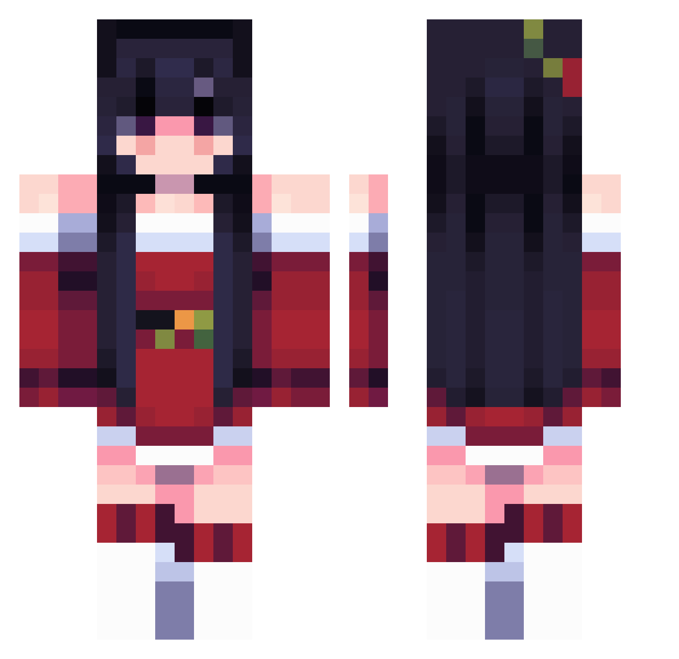 umbroXD7777 Minecraft skin, front and back view