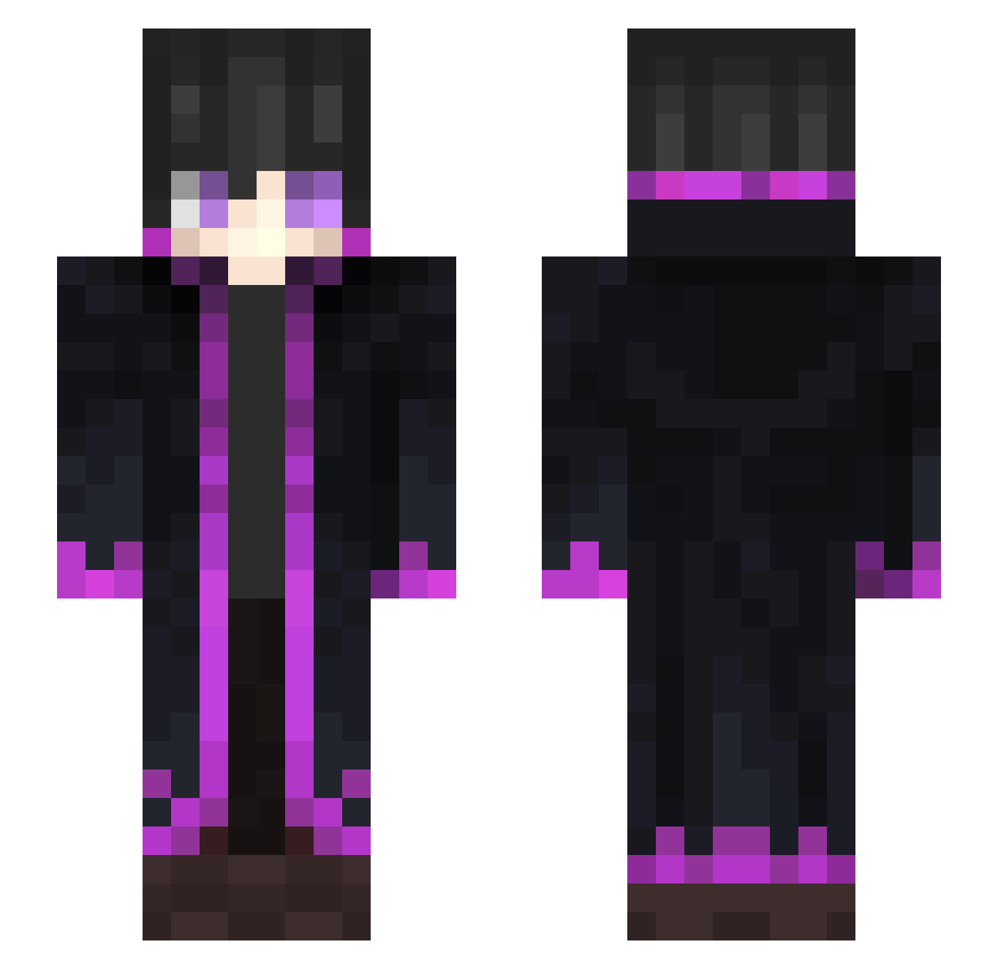 xAnarhianx Minecraft skin, front and back view