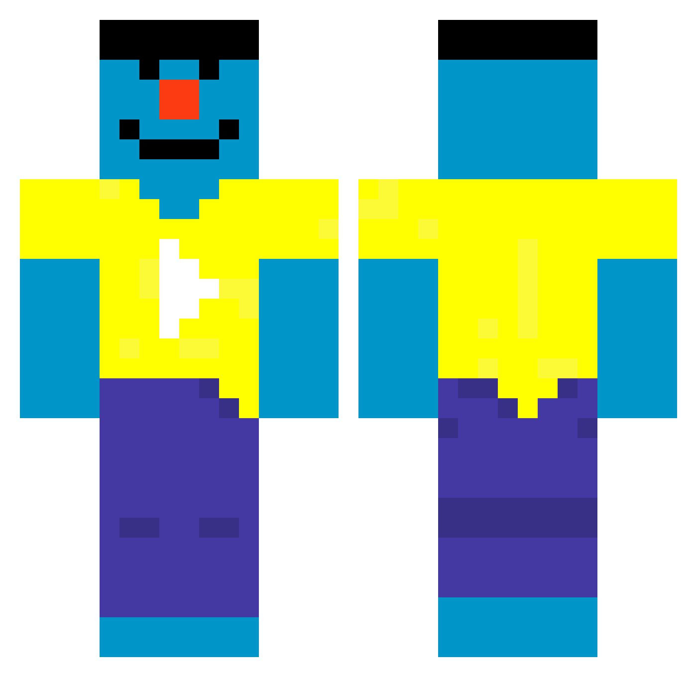 aseprite1 Minecraft skin, front and back view