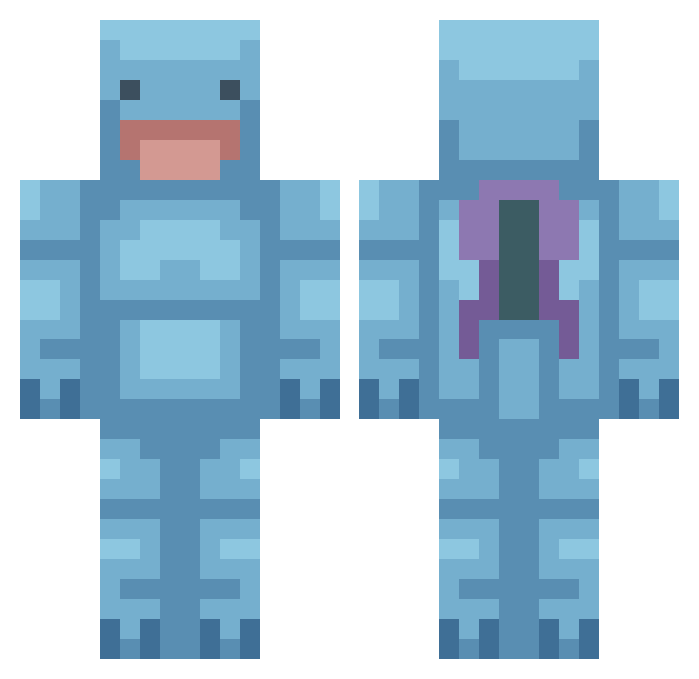 Wapeu_box Minecraft skin, front and back view