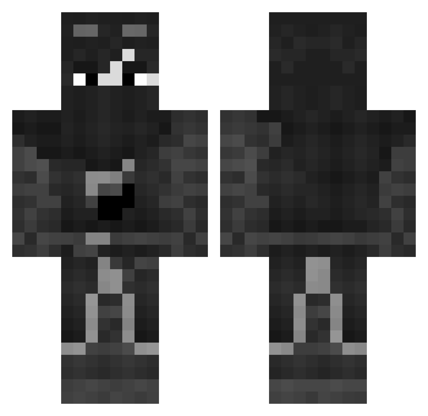 SombraG9 Minecraft skin, front and back view