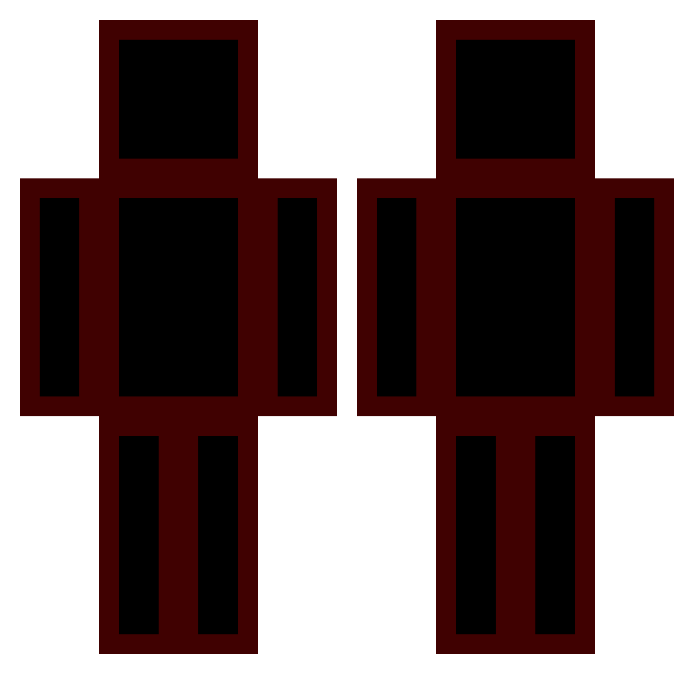 Tremec Minecraft skin, front and back view
