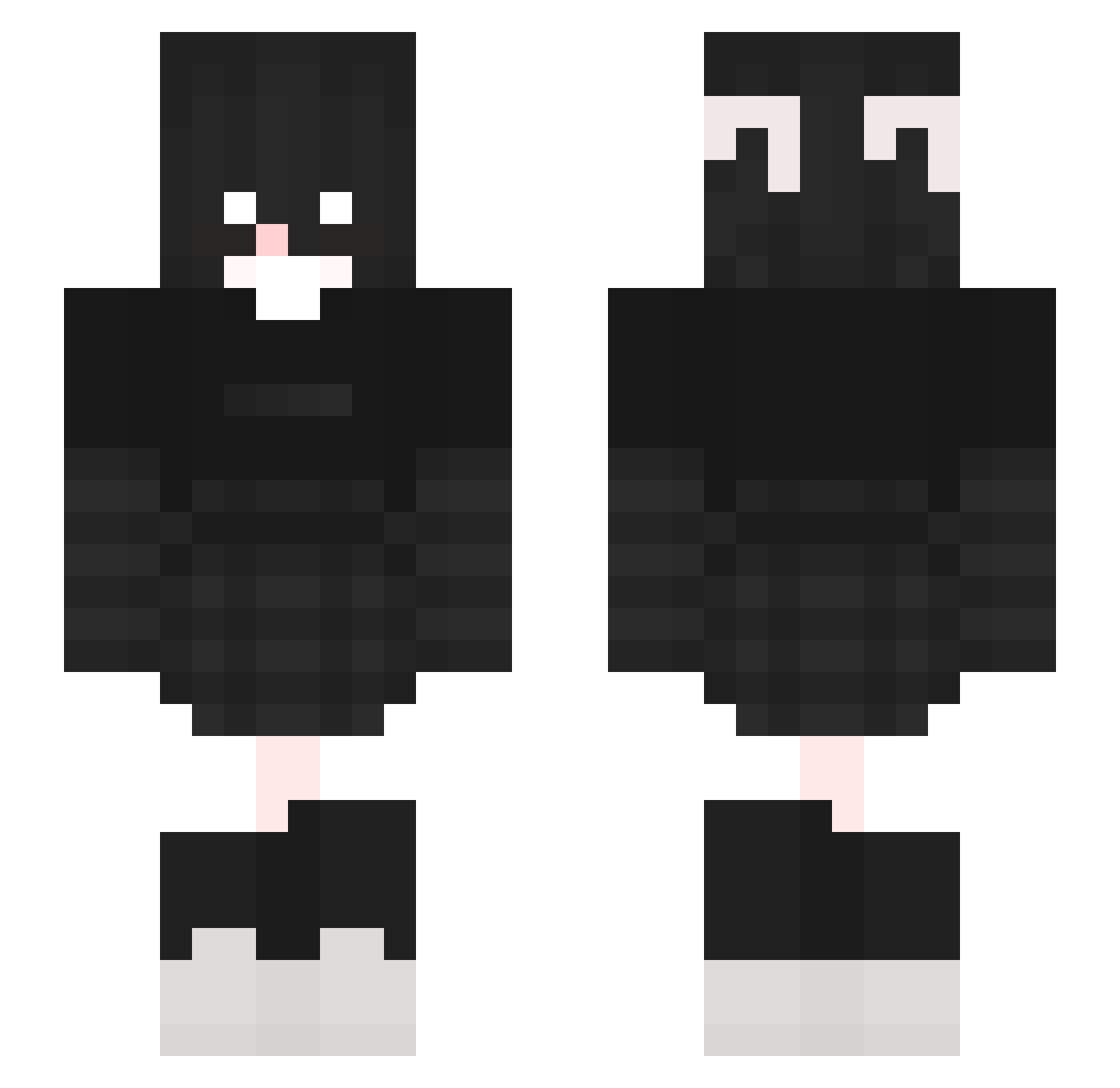 XAROS_X Minecraft skin, front and back view