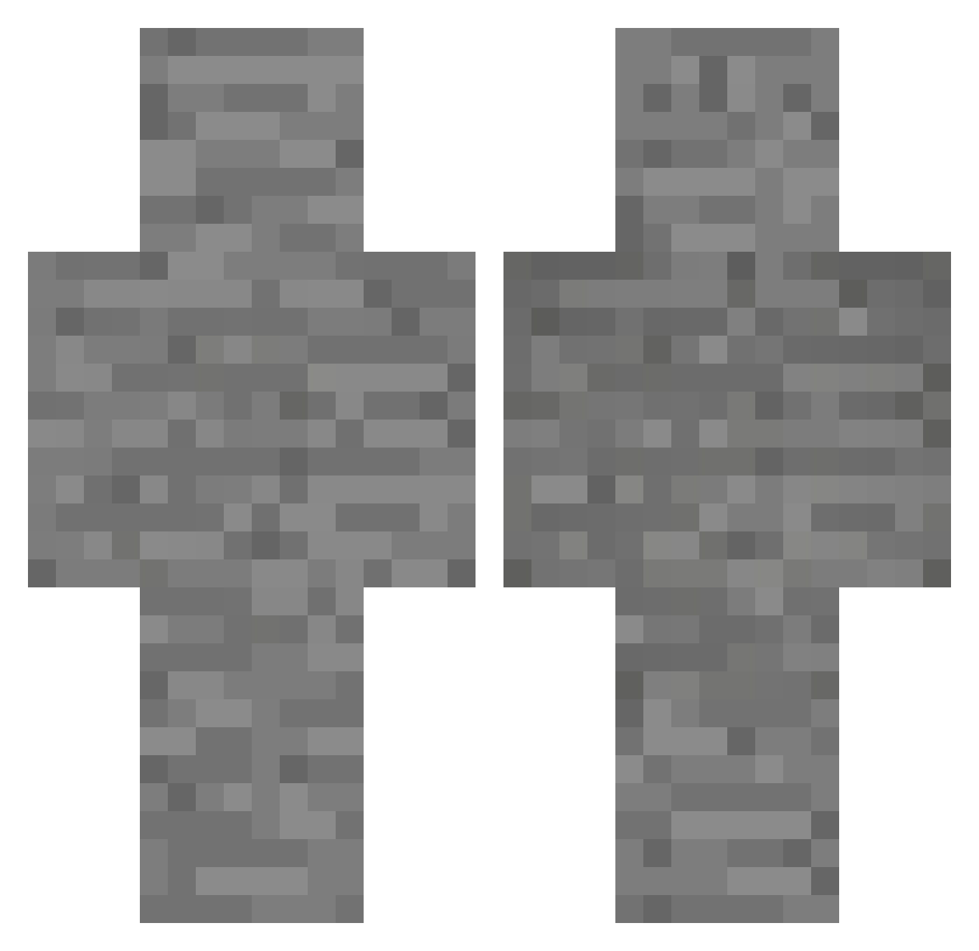 strutter Minecraft skin, front and back view