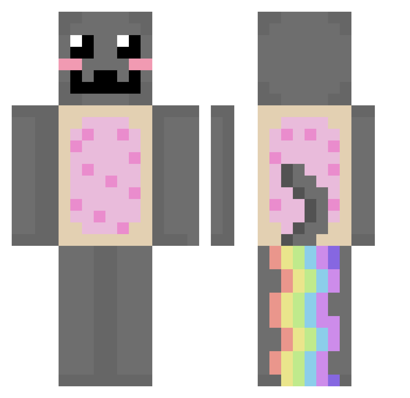 StiffButtSag Minecraft skin, front and back view
