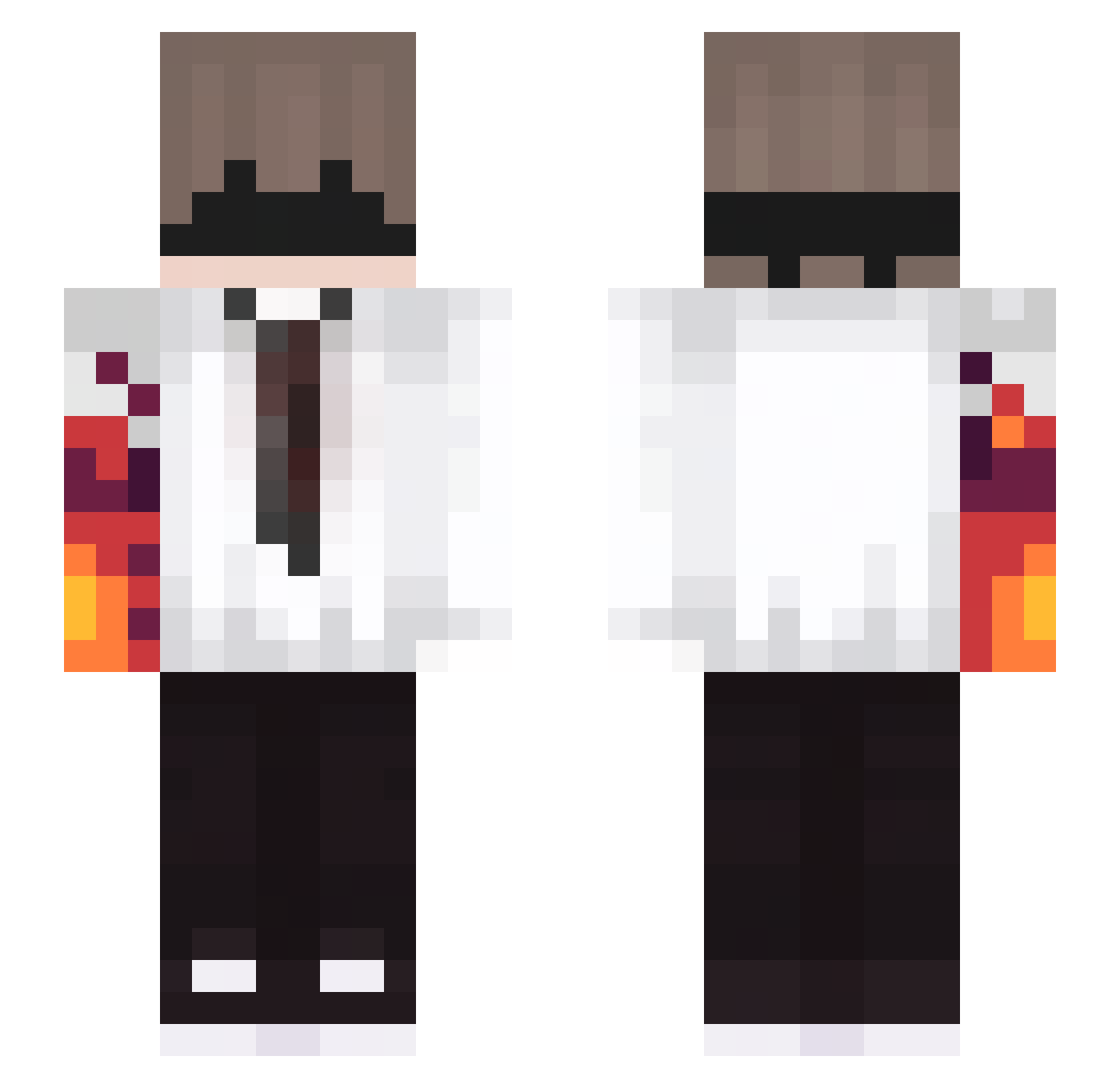 Ertugrul_Ghazi Minecraft skin, front and back view