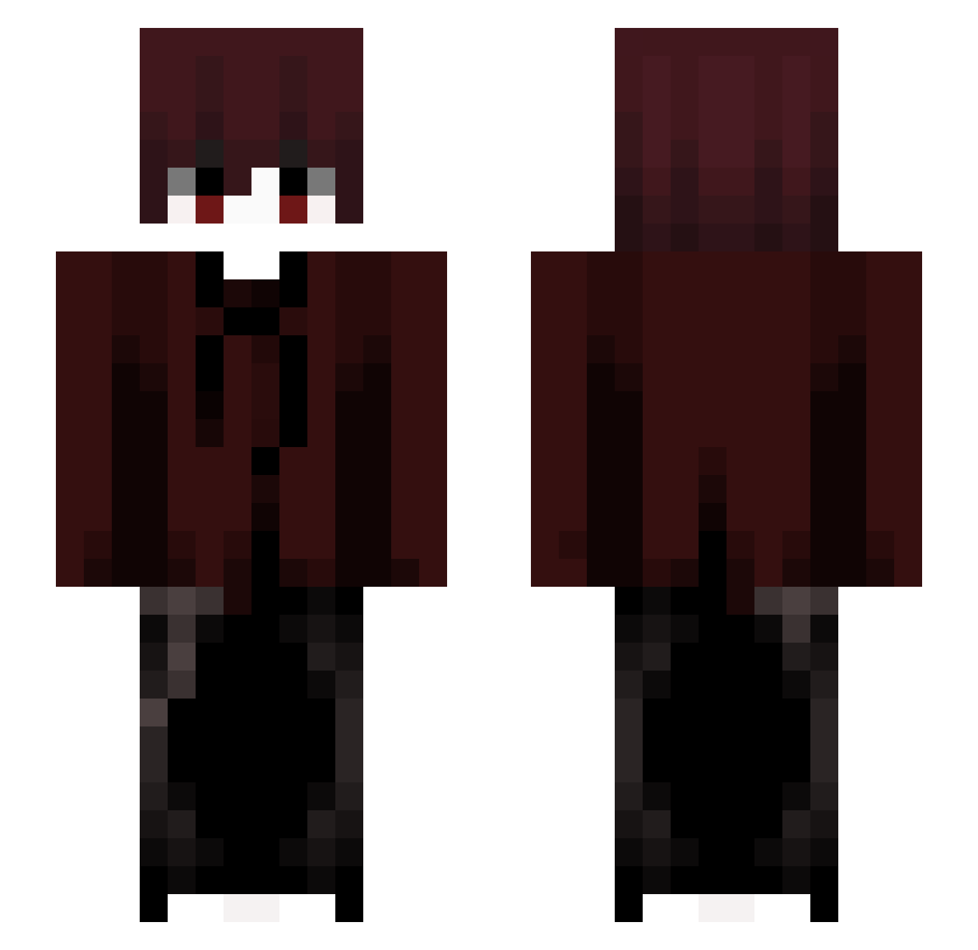 zVqxz Minecraft skin, front and back view