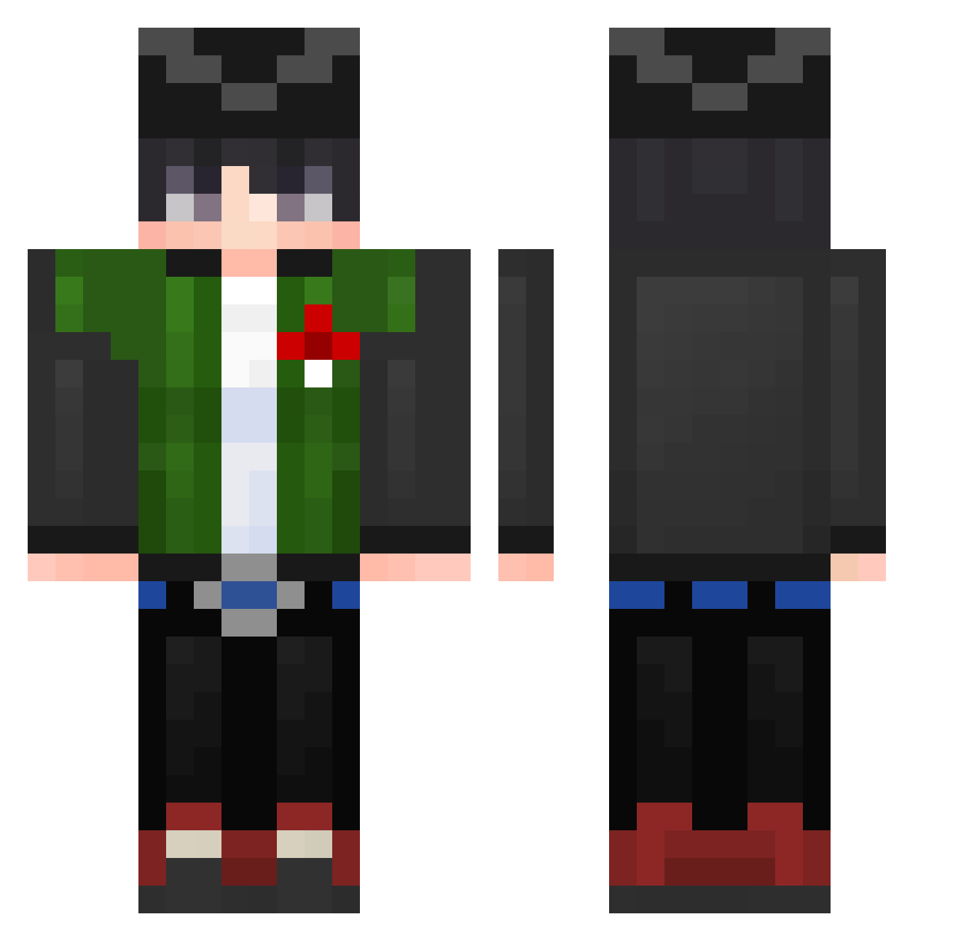 etezin09 Minecraft skin, front and back view