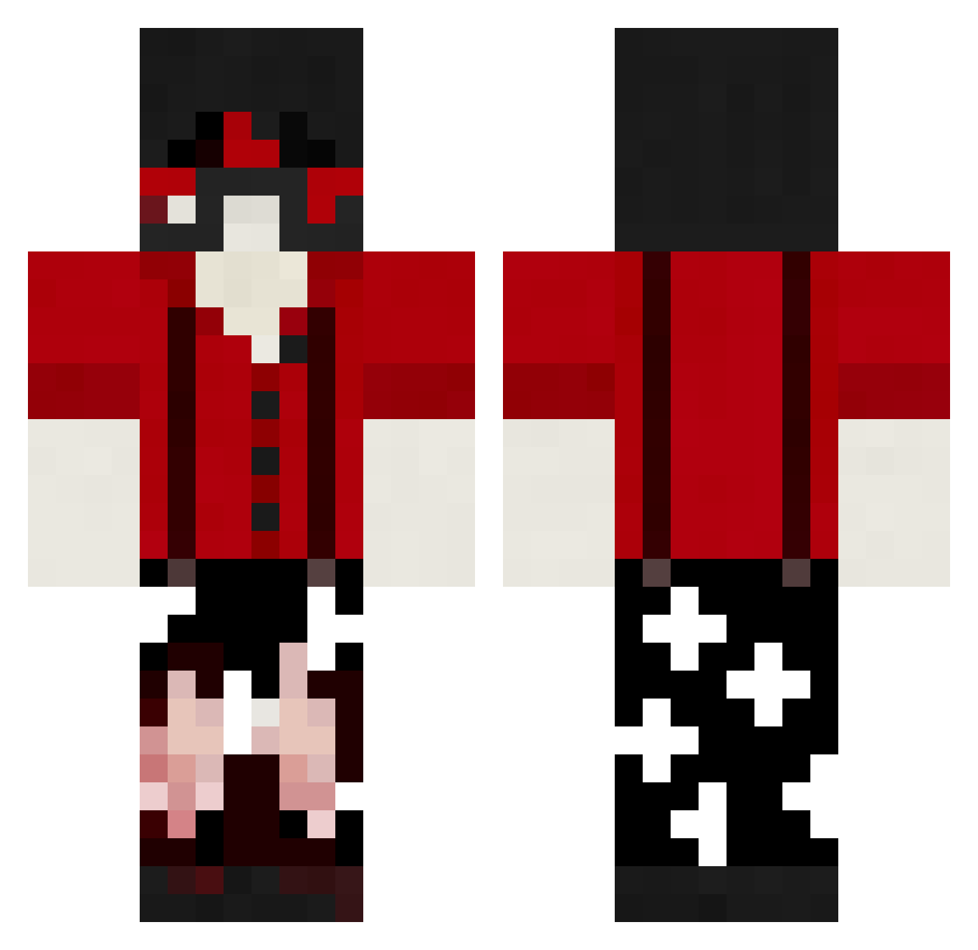 Chervonych Minecraft skin, front and back view