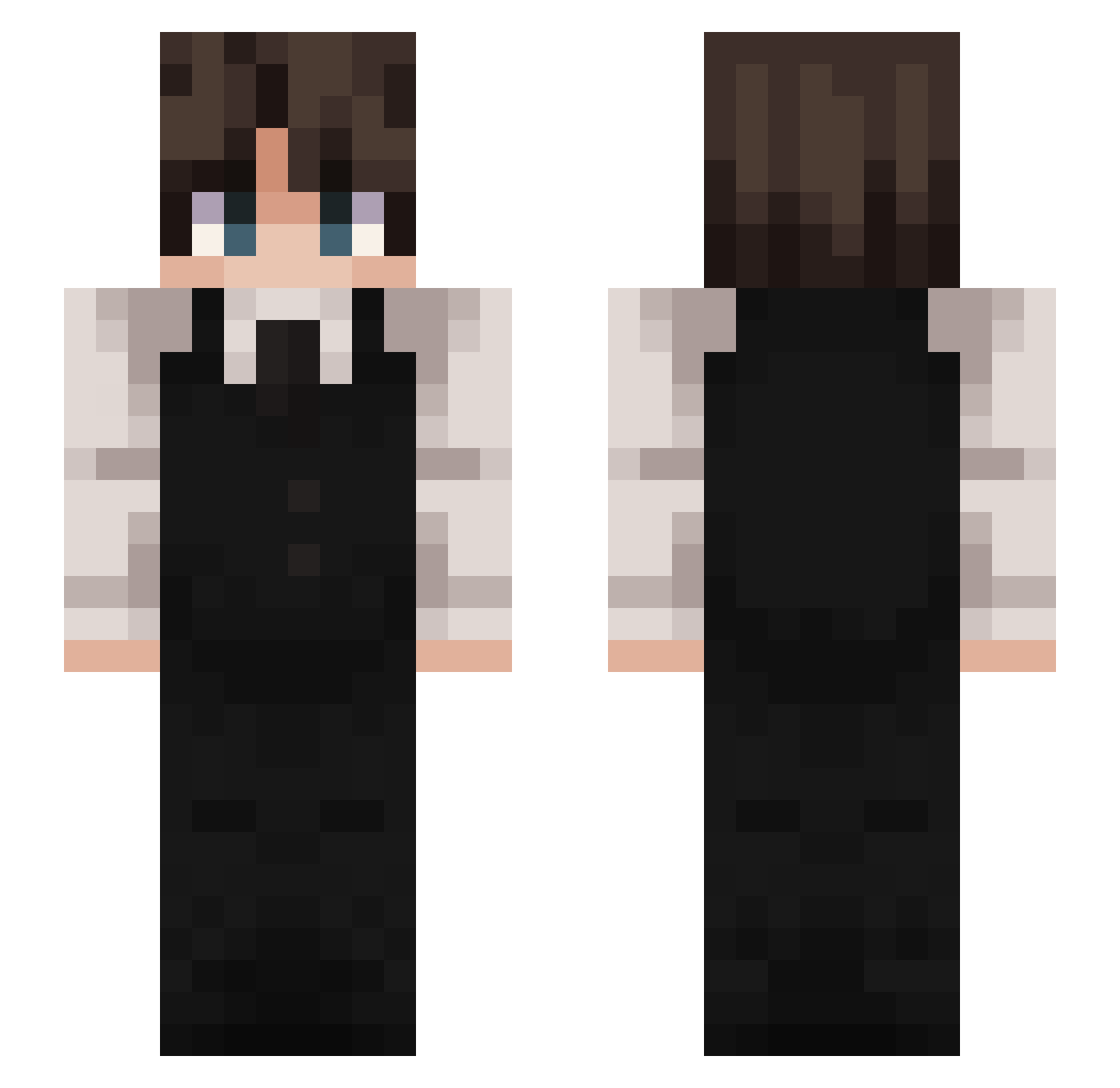 aagkn Minecraft skin, front and back view