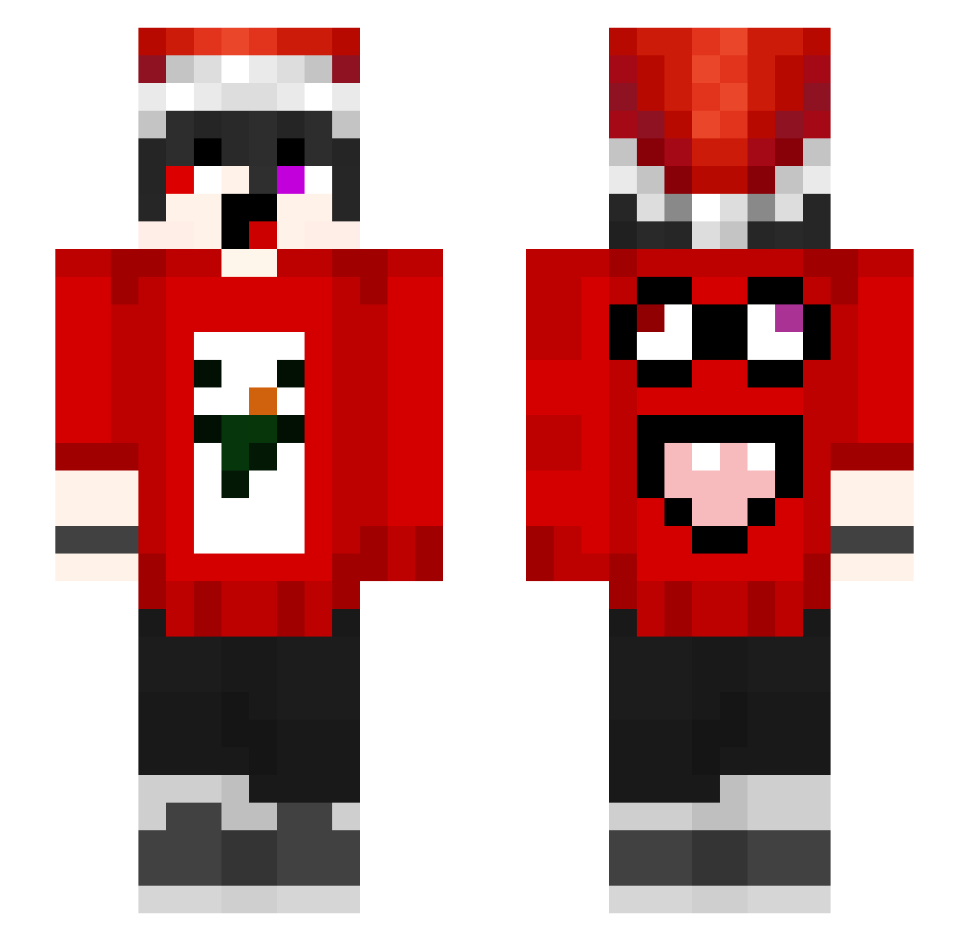 yTsuya_ Minecraft skin, front and back view