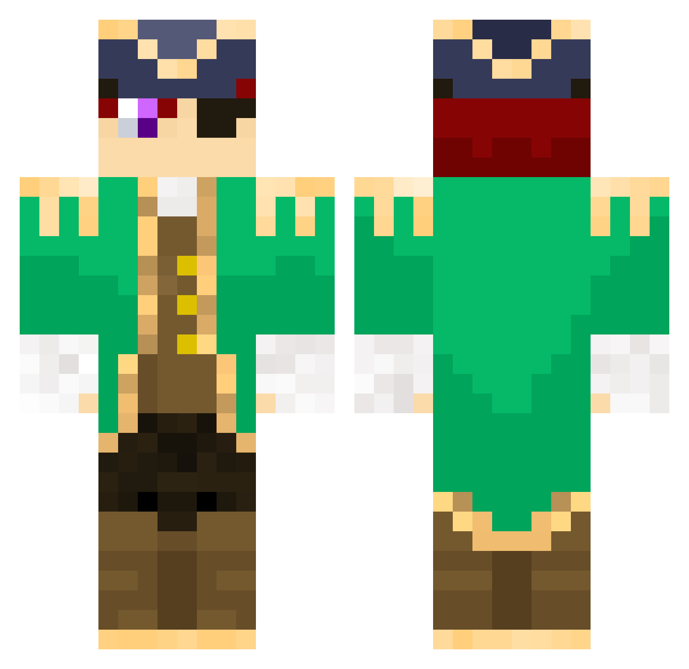 bsmallz360 Minecraft skin, front and back view