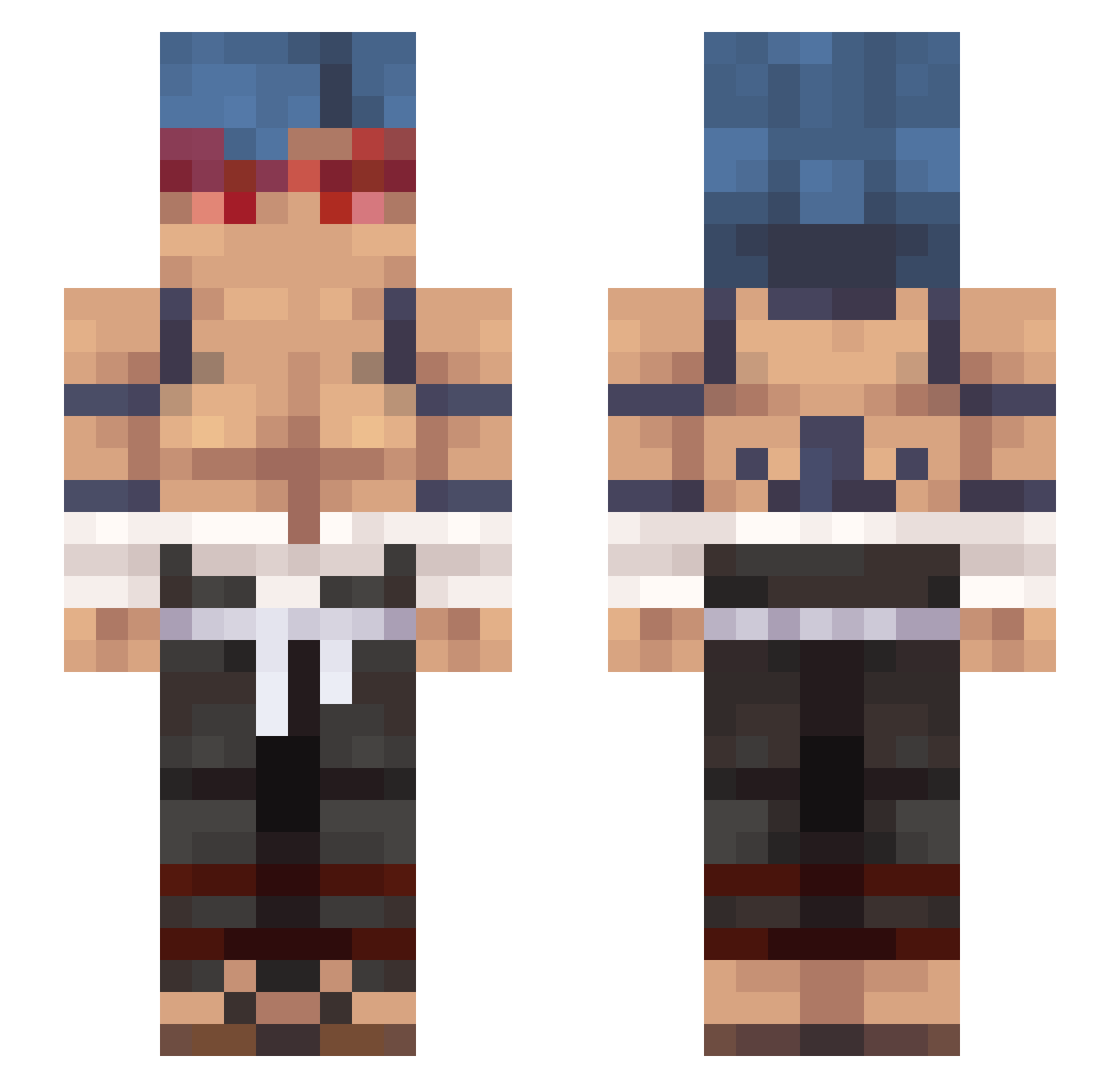proudmunch5000 Minecraft skin, front and back view